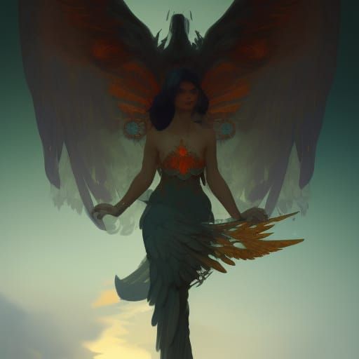 Winged Beast Concept Art in 8K Resolution