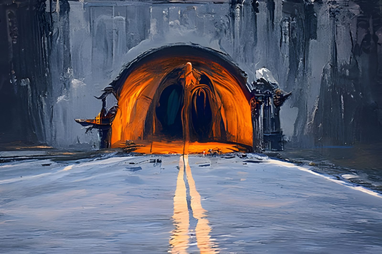 Dimensional Tunnels in Surreal Mixed Media