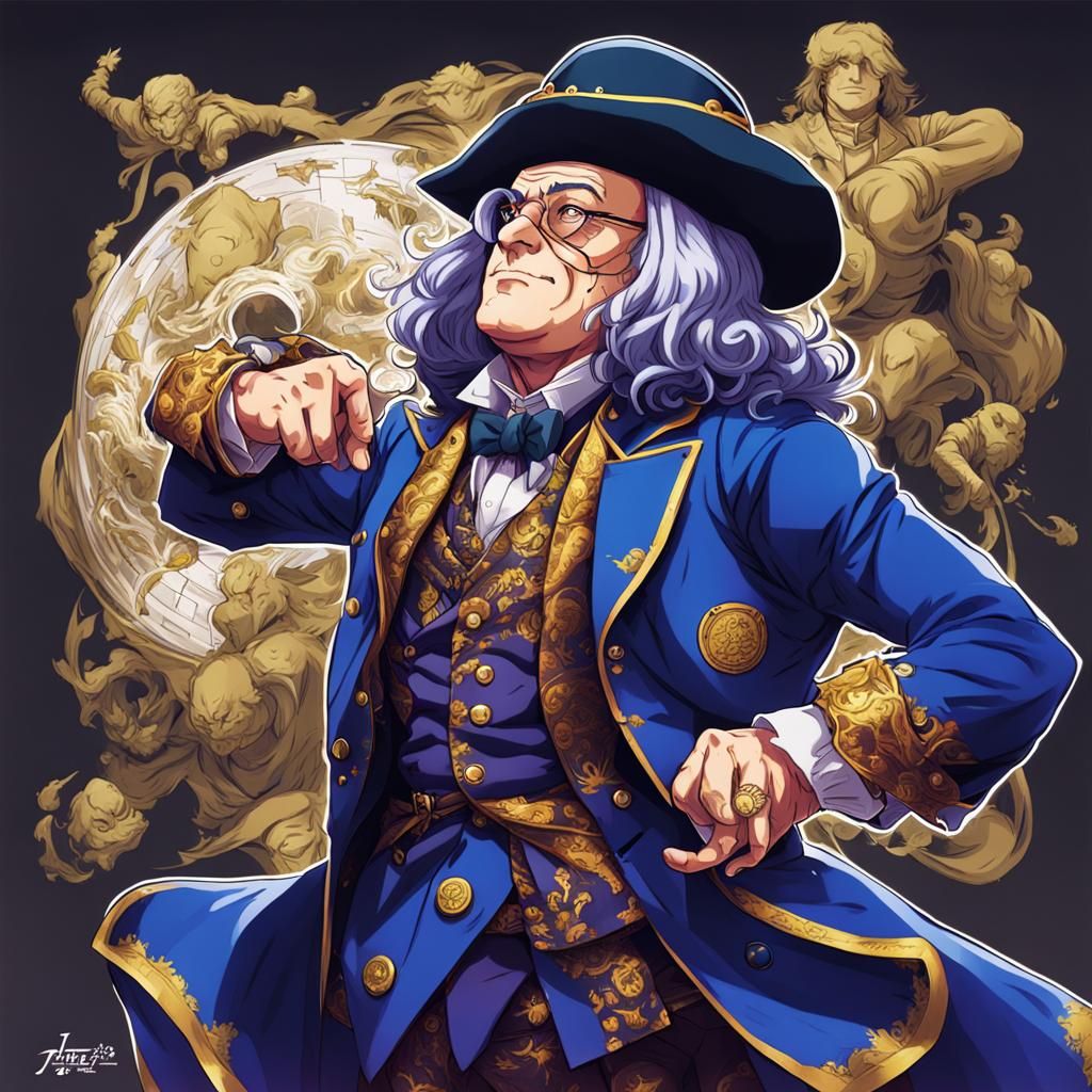 Benjamin Franklin as Anime Manga Character