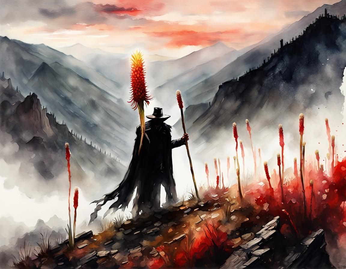 God of Thunder and Beerstein: Chiaroscuro Watercolour