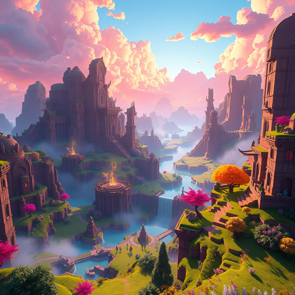 Dreamlike Fantasy Realm in 8K Resolution