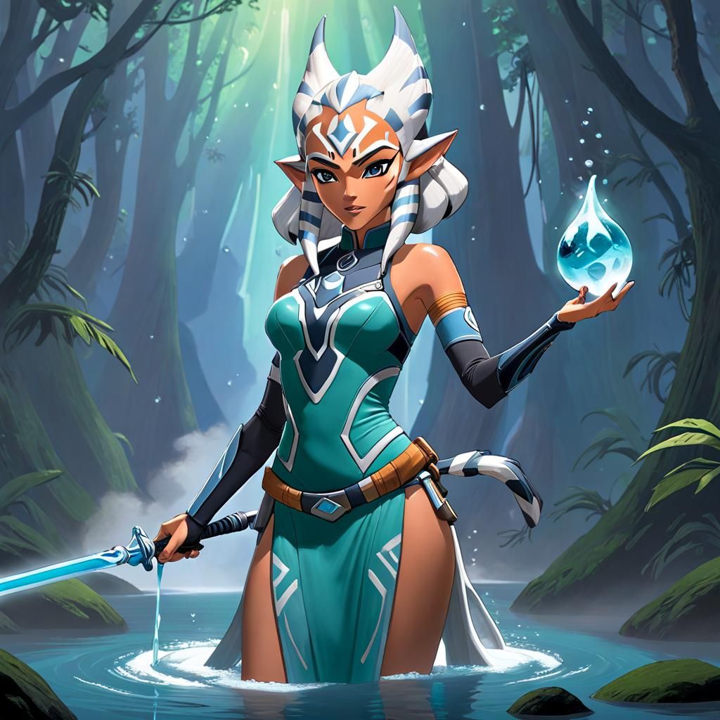 Ahsoka Tano as Translucent Slime Girl