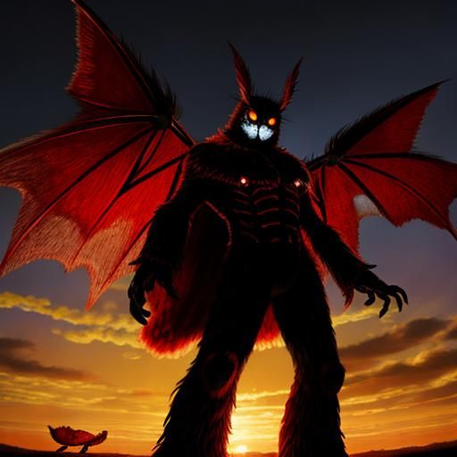 Fantastic Fuzzy Mothman Image
