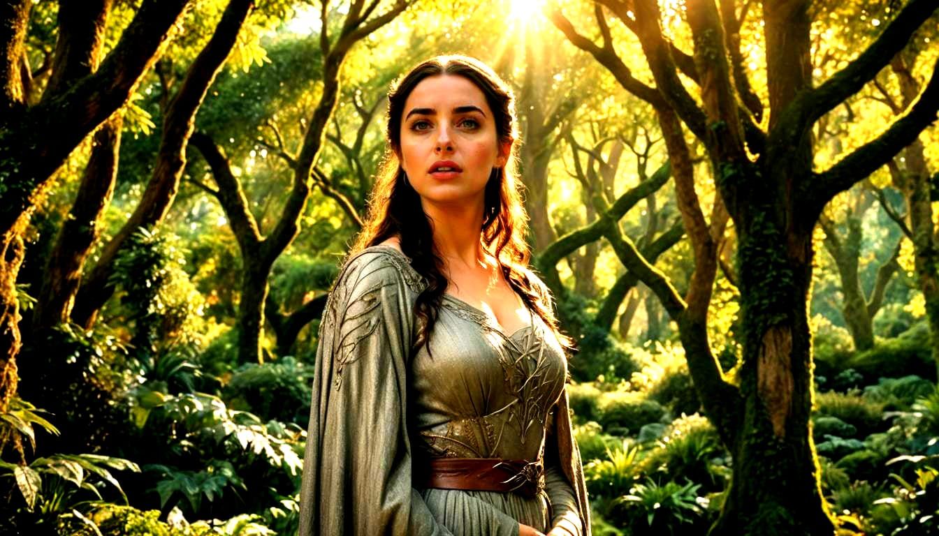 Arwen Undómiel Cinematic Portrait in Rivendell