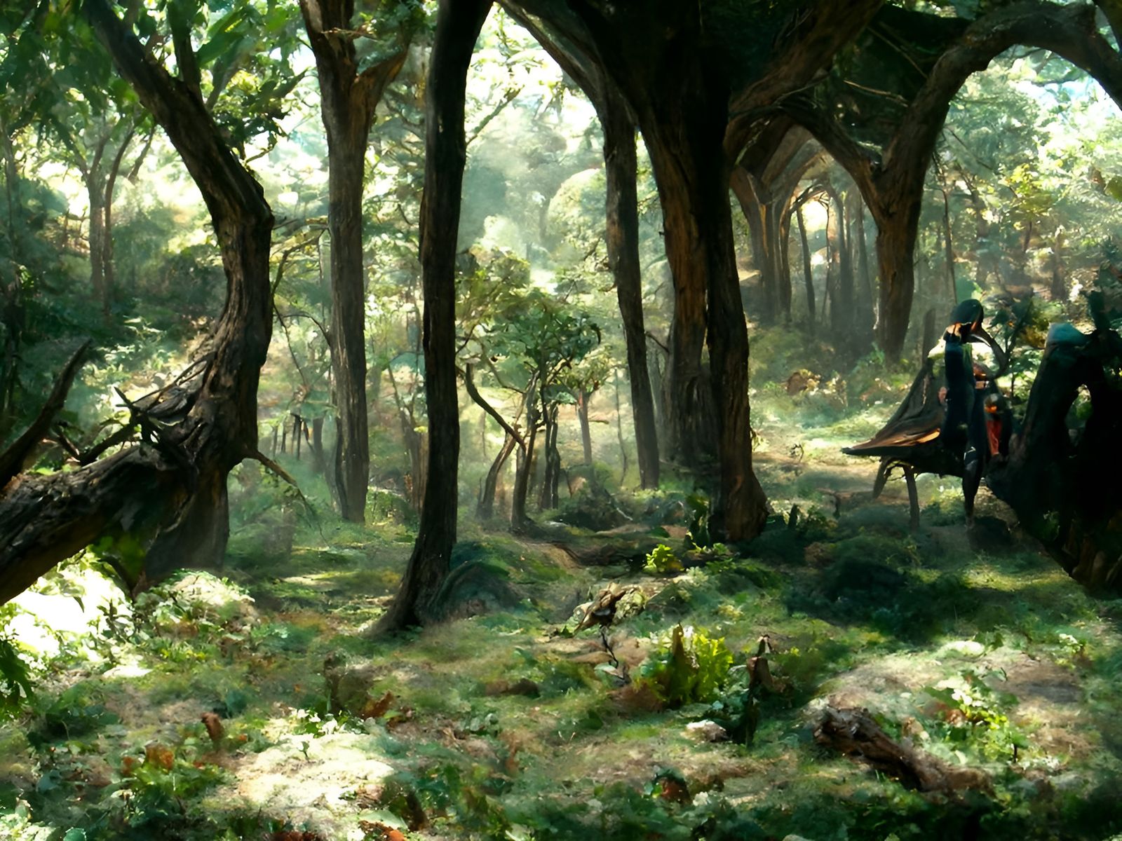 Robin Hood in Sherwood Forest Oil Painting