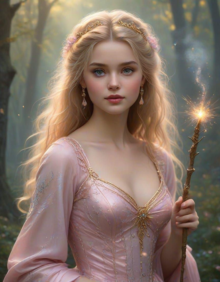 Whimsical Witch in Enchanted Forest