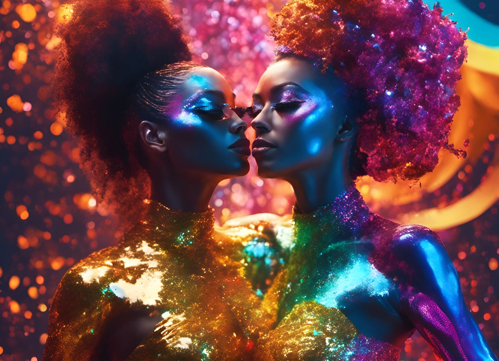 People Transforming into Glitter: Concept Art