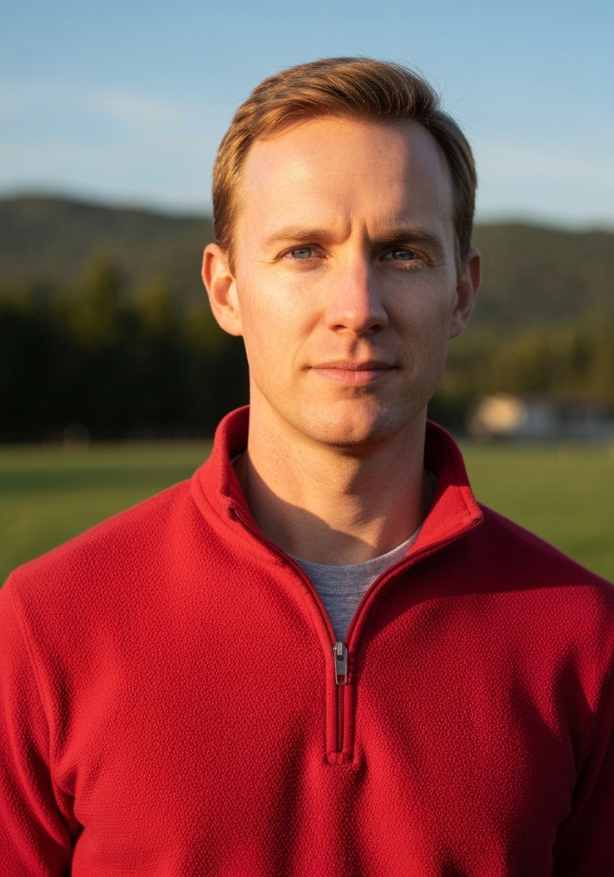 Photorealistic Portrait of a Lanky Man in Golden Hour Light