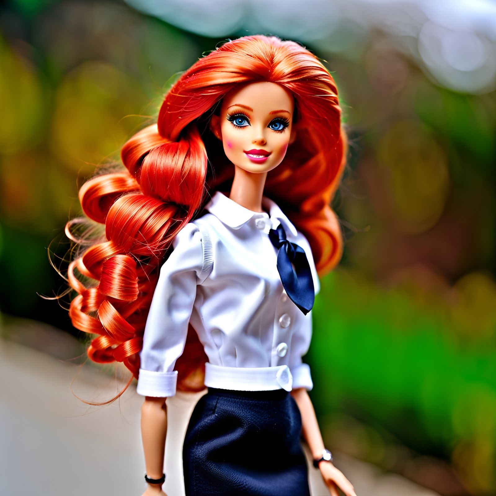 Barbie Doll as Top Model in School Uniform