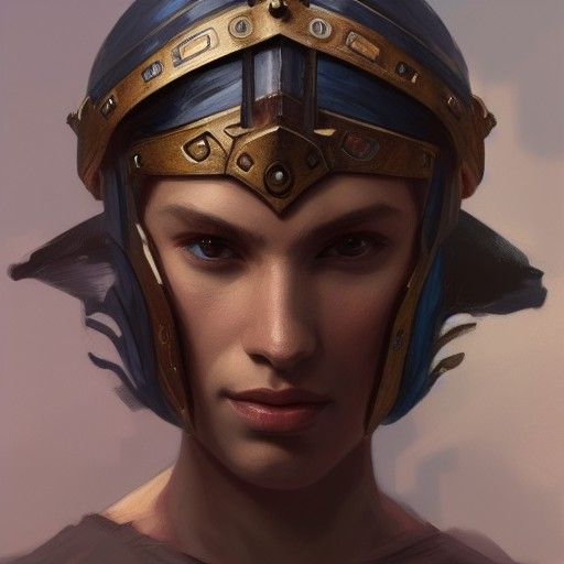 Detailed Portrait of a Medieval Warrior