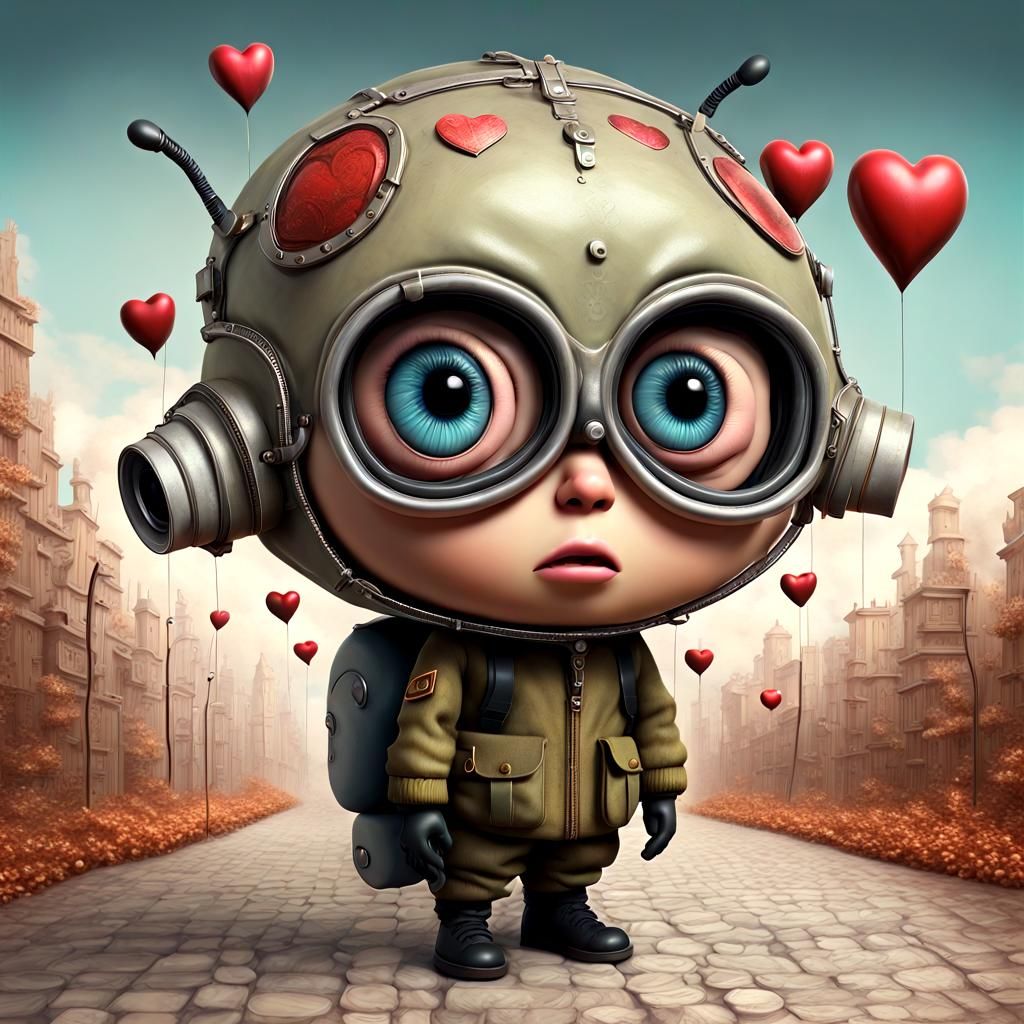 Surreal Insect in Pixar-Style 3D Rendering