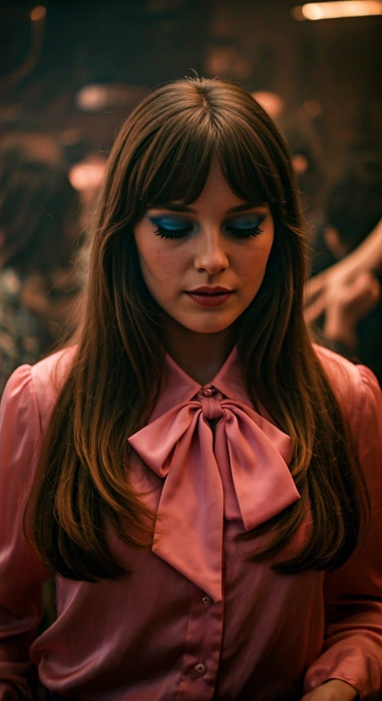 Ethereal 1970s Club Scene in Moody Cinematic Style