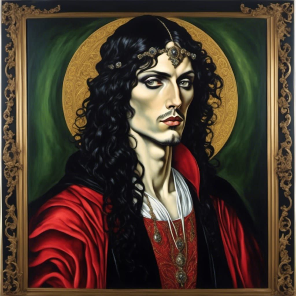 Gothic Renaissance Portrait in Dark Romantic Style