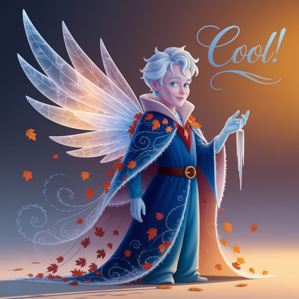 An image of Jack Frost with the caption "Cool!"