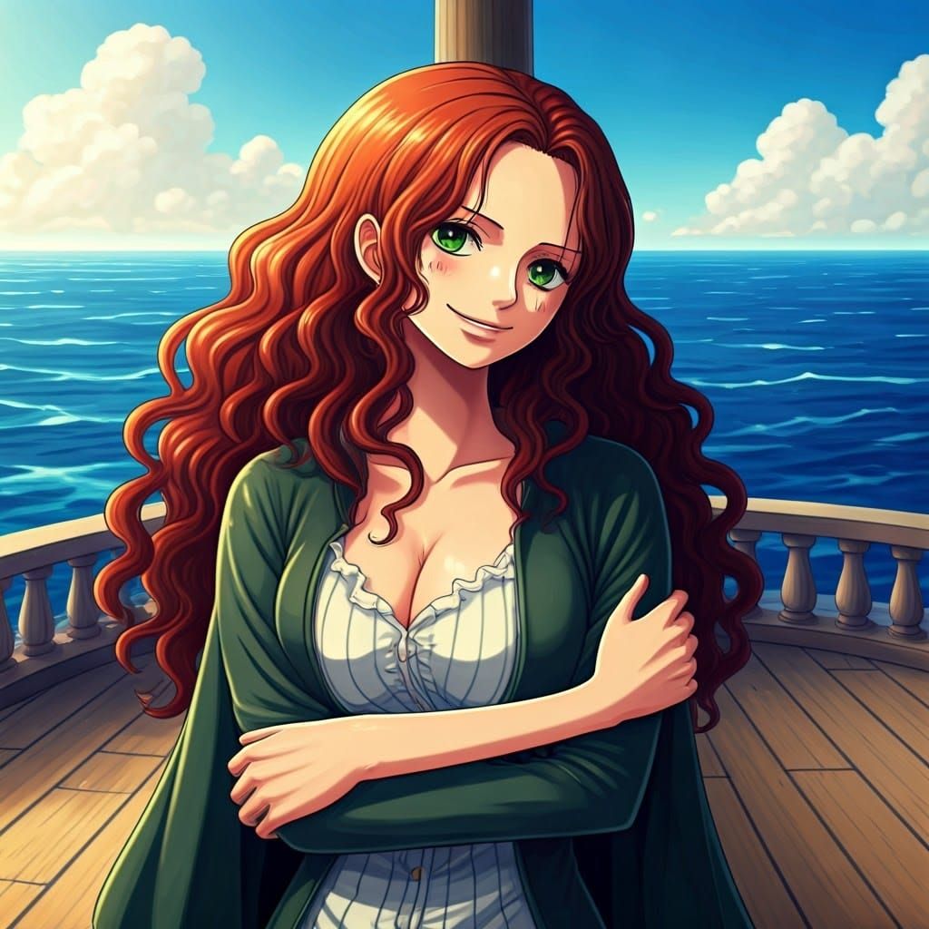Pirate Maiden Embodies One Piece Spirit with Straw Hat Compa...