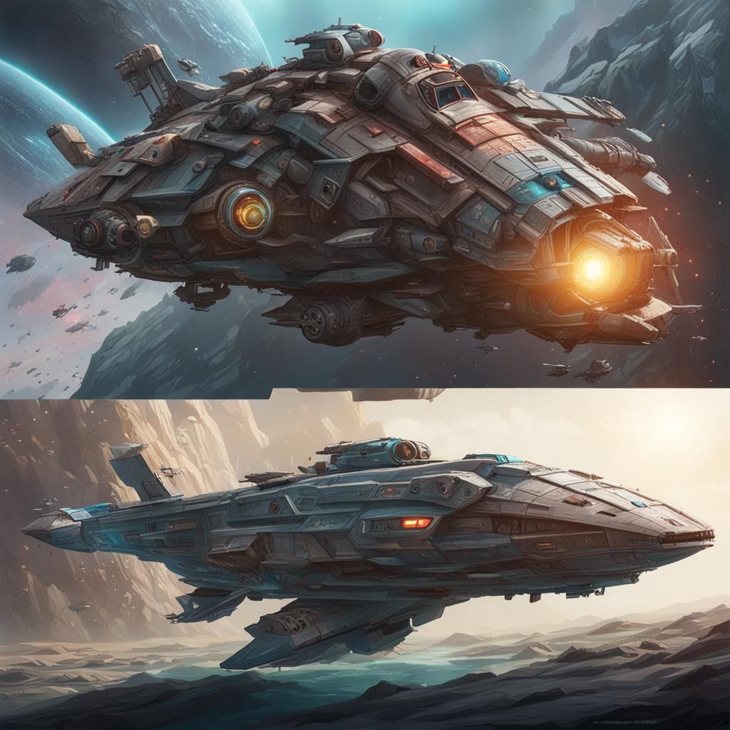 Orbiting Wreck of Mercystar Galactica: Detailed Portrait