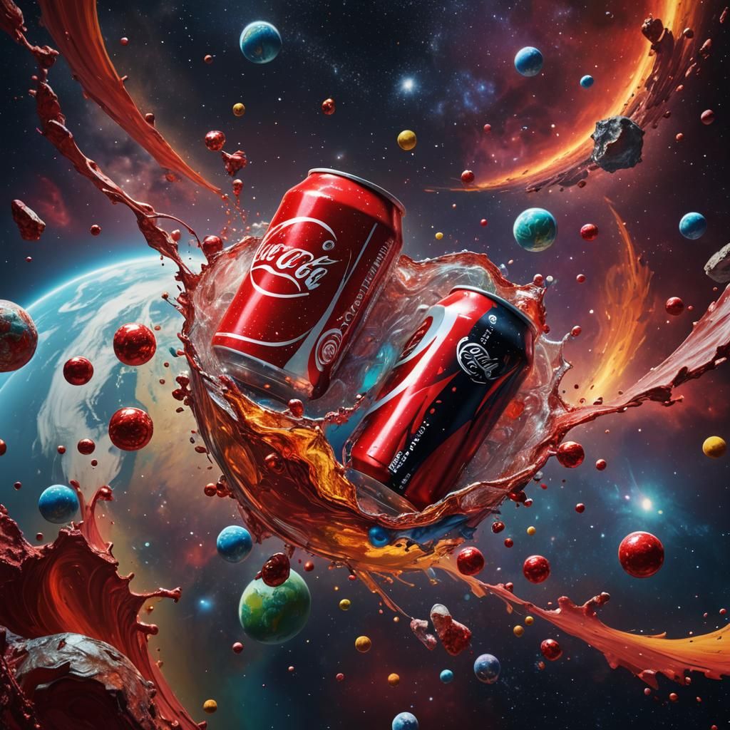 Earth from Space with Coca-Cola Can