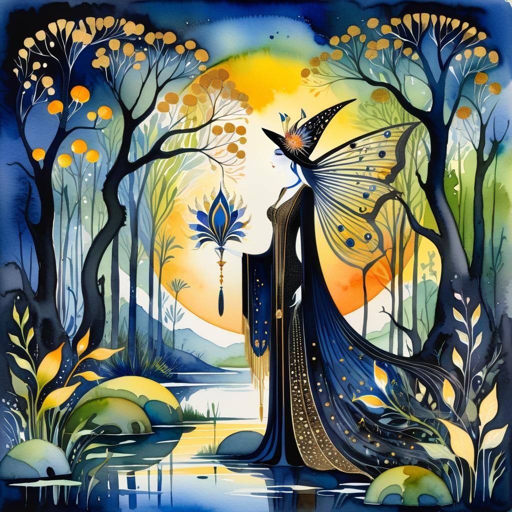 Cosmic Floral Portal to Another World