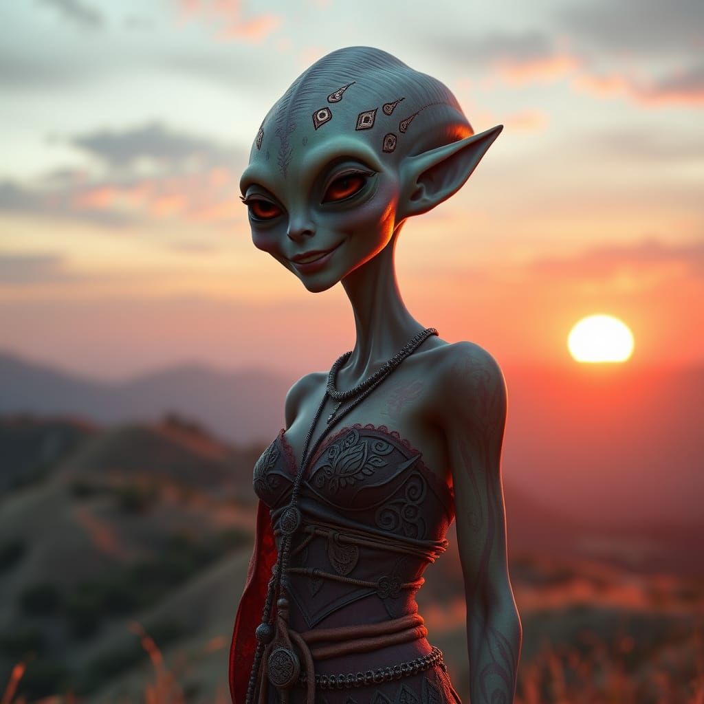 Exotic Jungle Goddess Awakens Amidst Morning Radiance