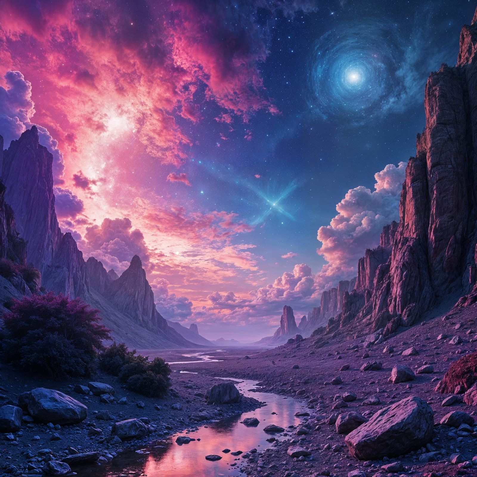 Epic Cosmic Explosion in Vibrant Colors