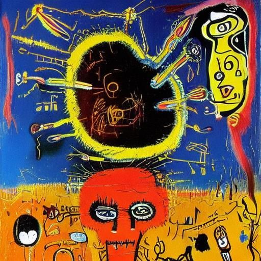 UFO in Neo-Expressionist Impasto Style