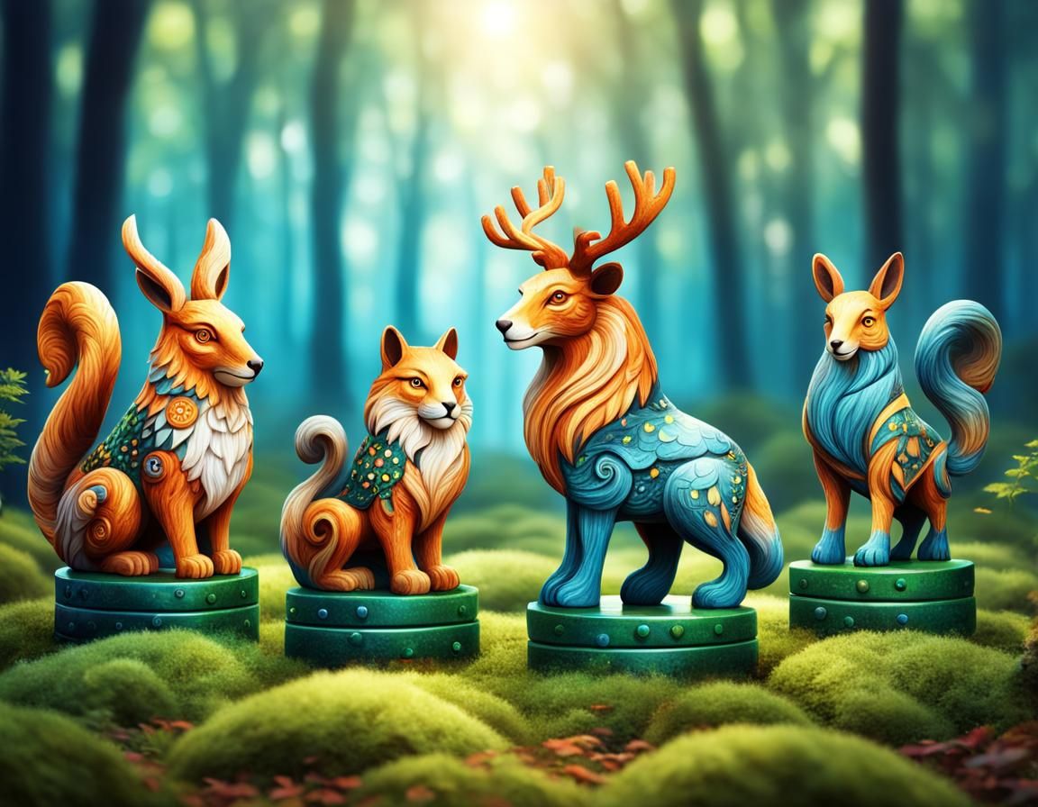 Magical Animal Chess in Enchanted Forest