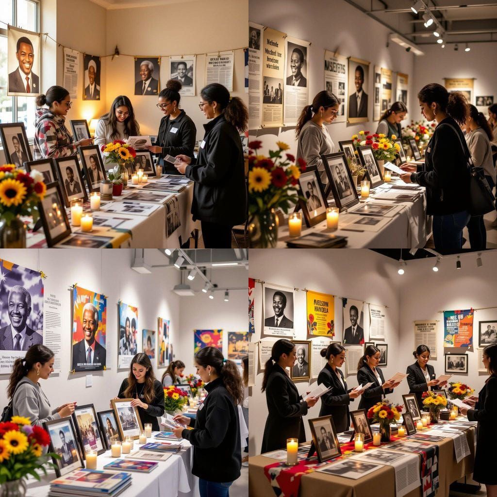 Students Create Indoor Tribute Exhibit for Nelson Mandela