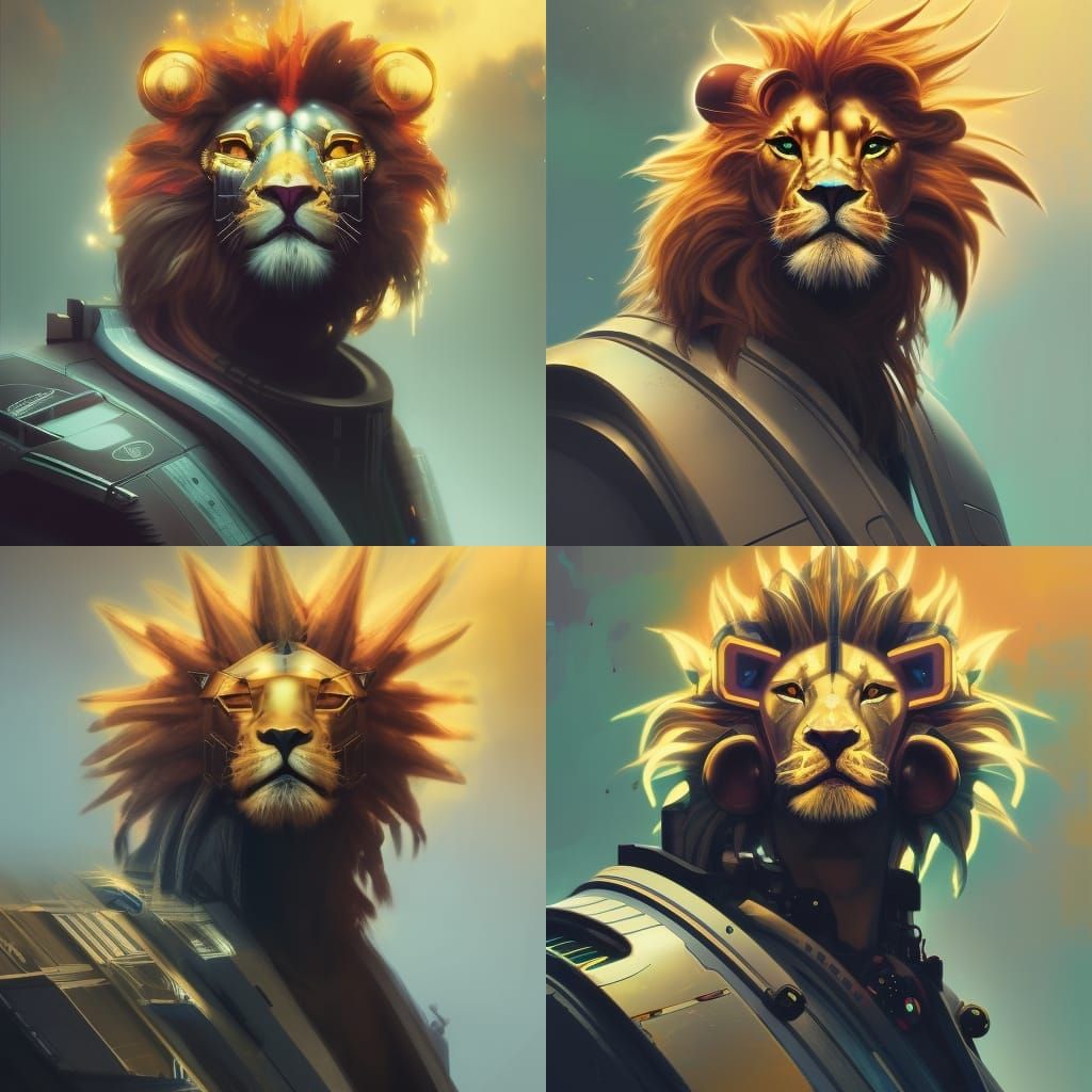 Cyberpunk lion