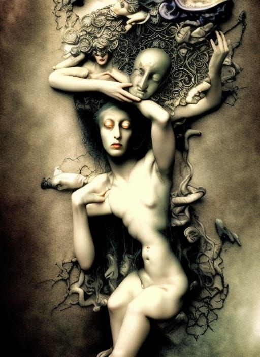 Ethereal Apparitions in Hyperreal Dreamscape