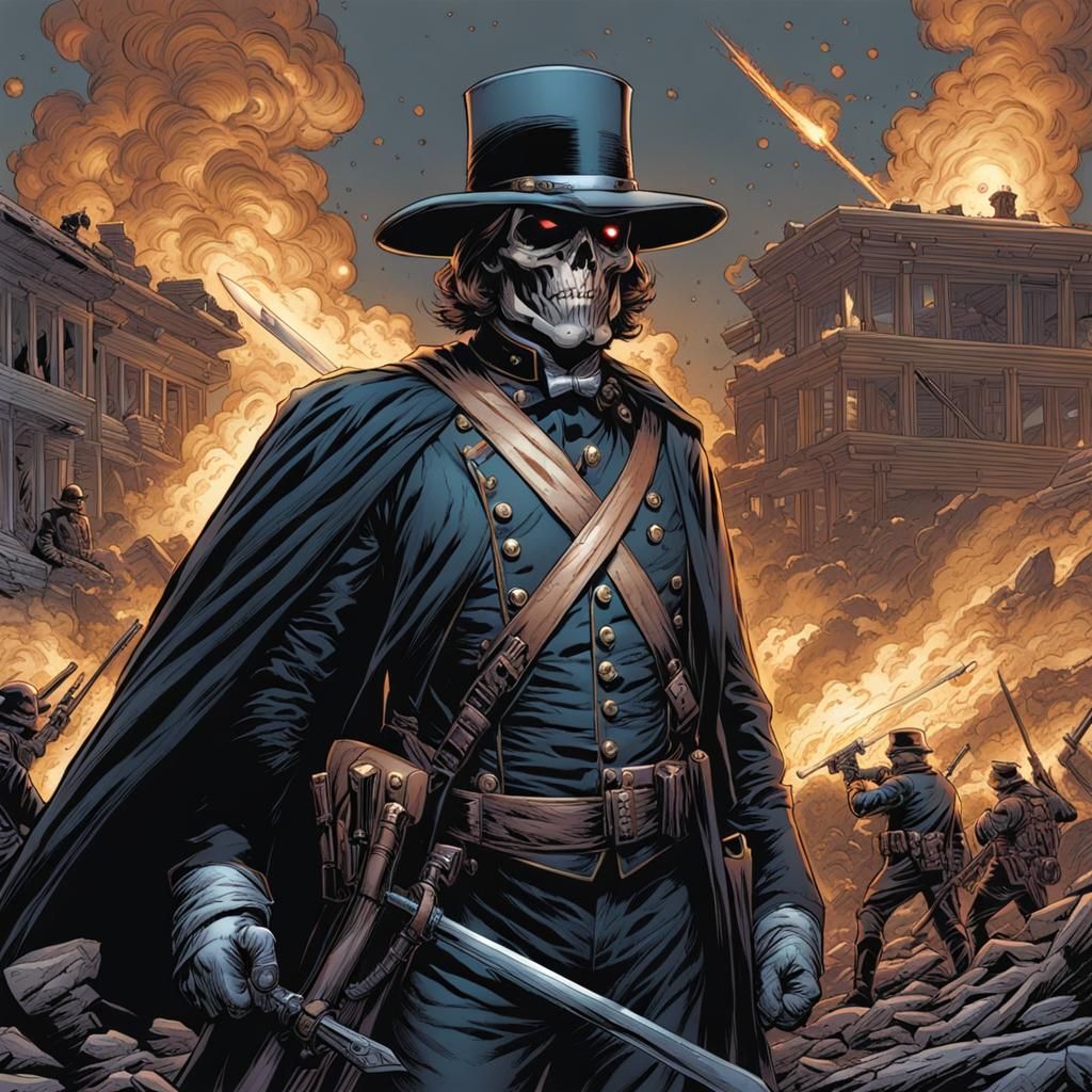 Death as Civil War Soldier: Comic Book Art
