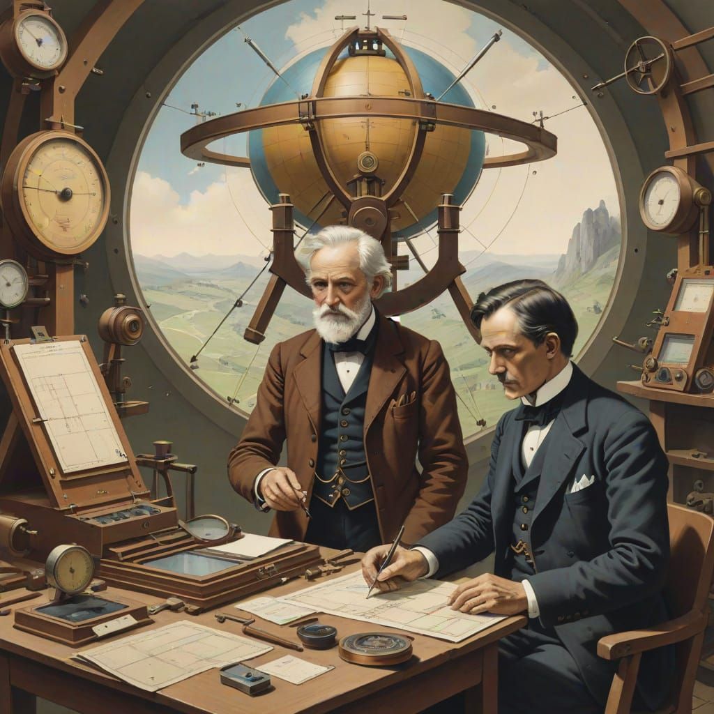 Inventors Measure with a Planimeter on a Map