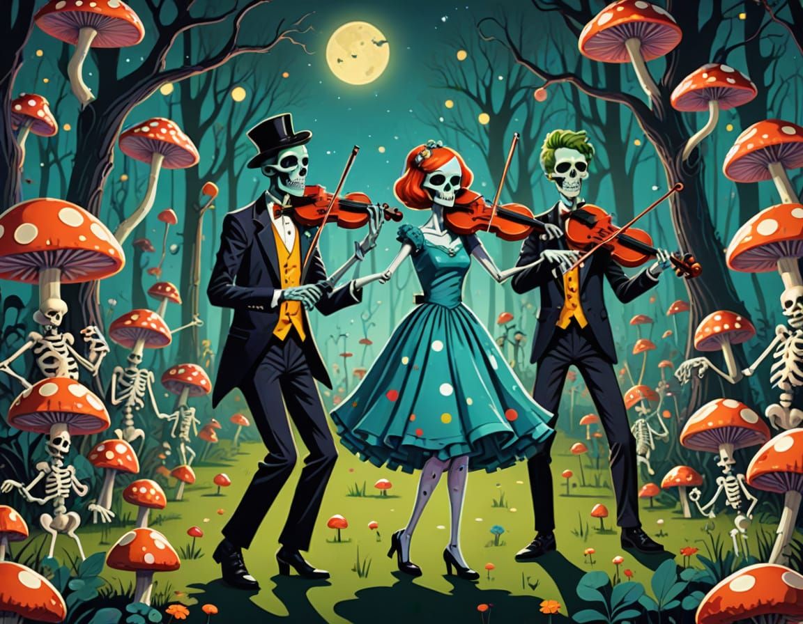 Zombie Prom Night in Magical Forest Clearing