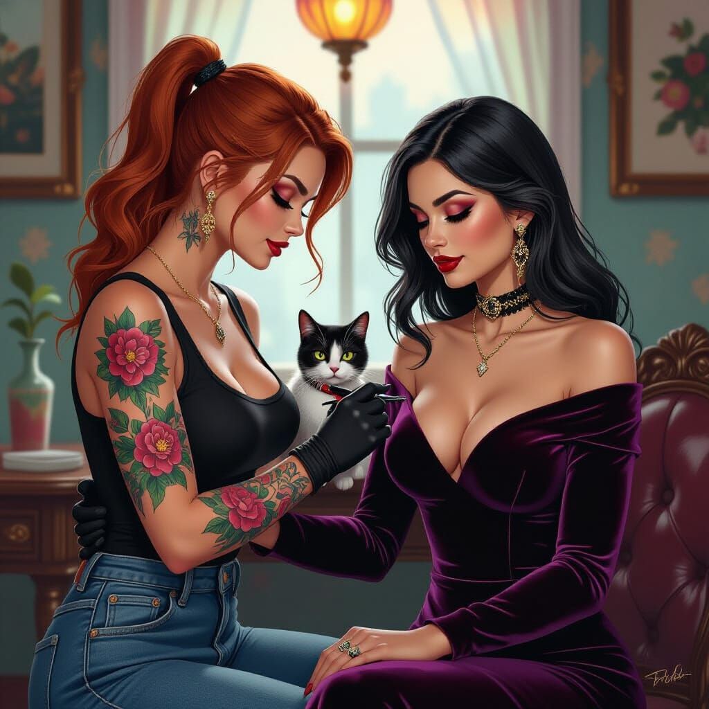 Vampire Tattoo in Hyperrealistic Style