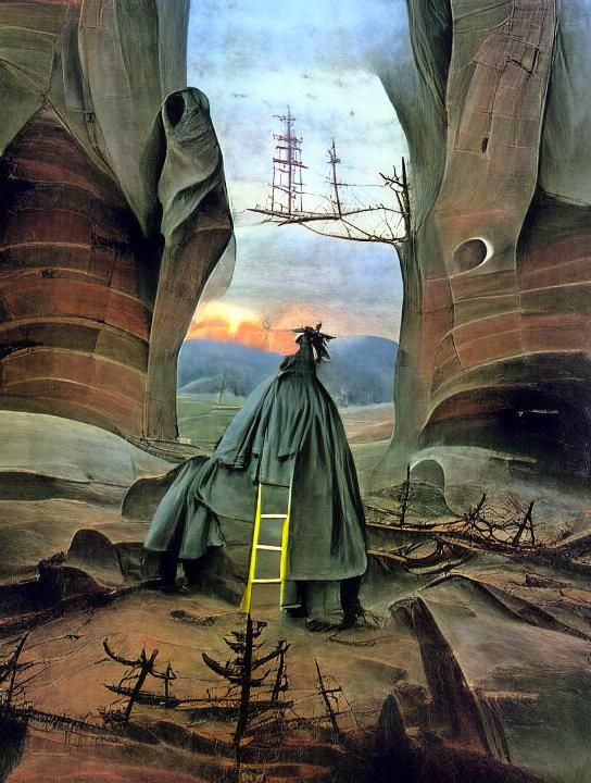 Eldritch Landscape in the Style of Romanticism