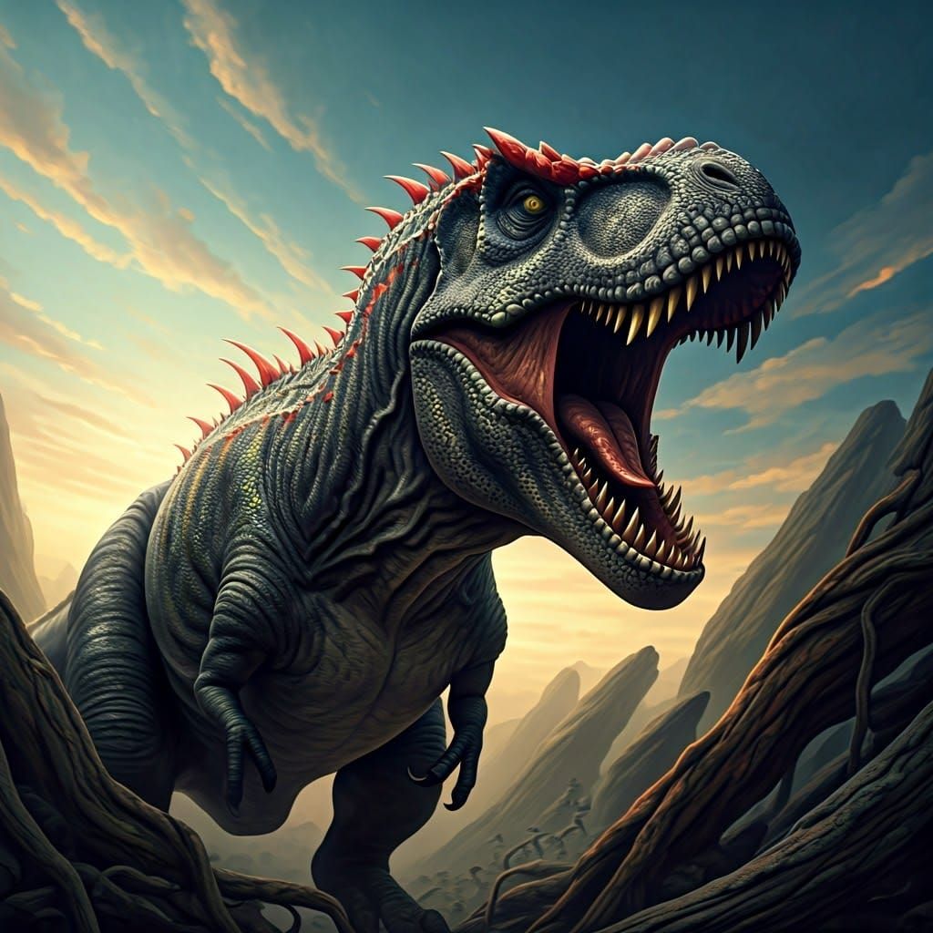 Mutated T-Rex Unleashes a Ferocious Roar