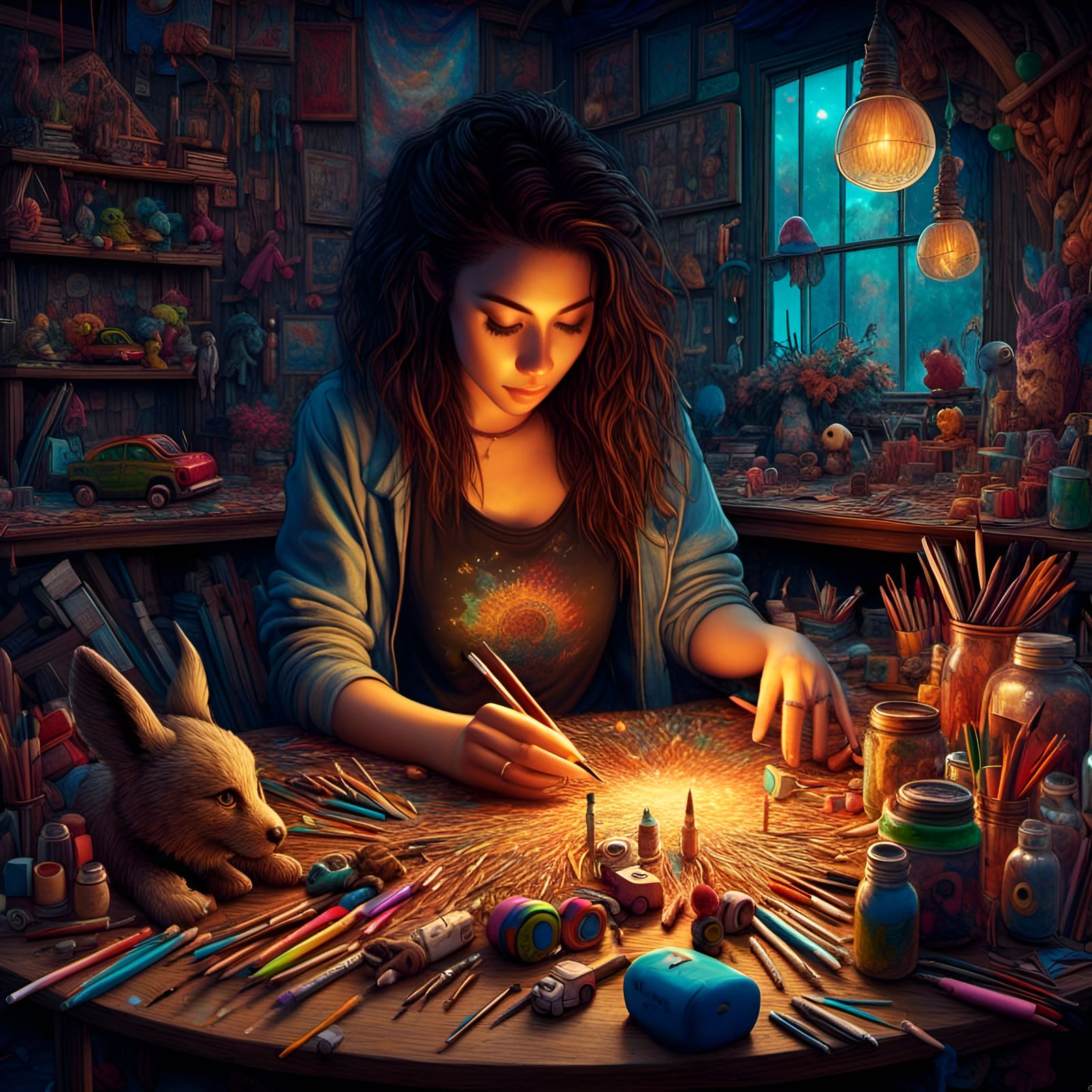 ARTIST BURNING THE MIDNIGHT OIL