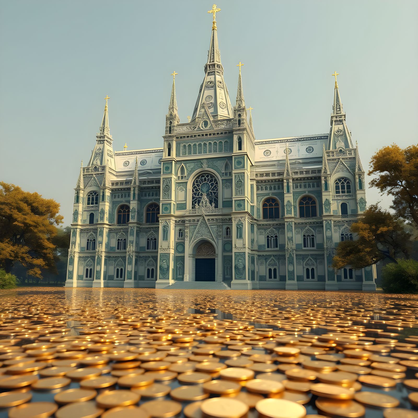 Grand Cathedral of Money and Gold Coins