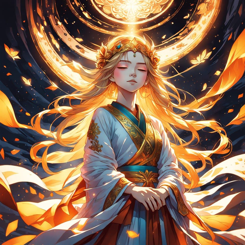 Goddess of Serenity in Cel-Shaded Glory