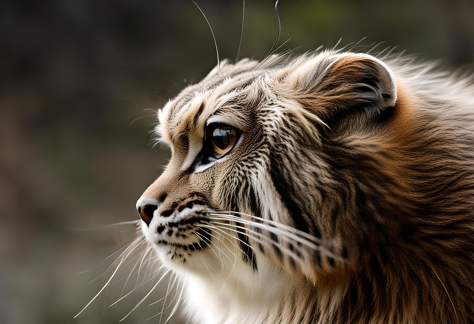 Pallas's Cat Profile in Natural Light