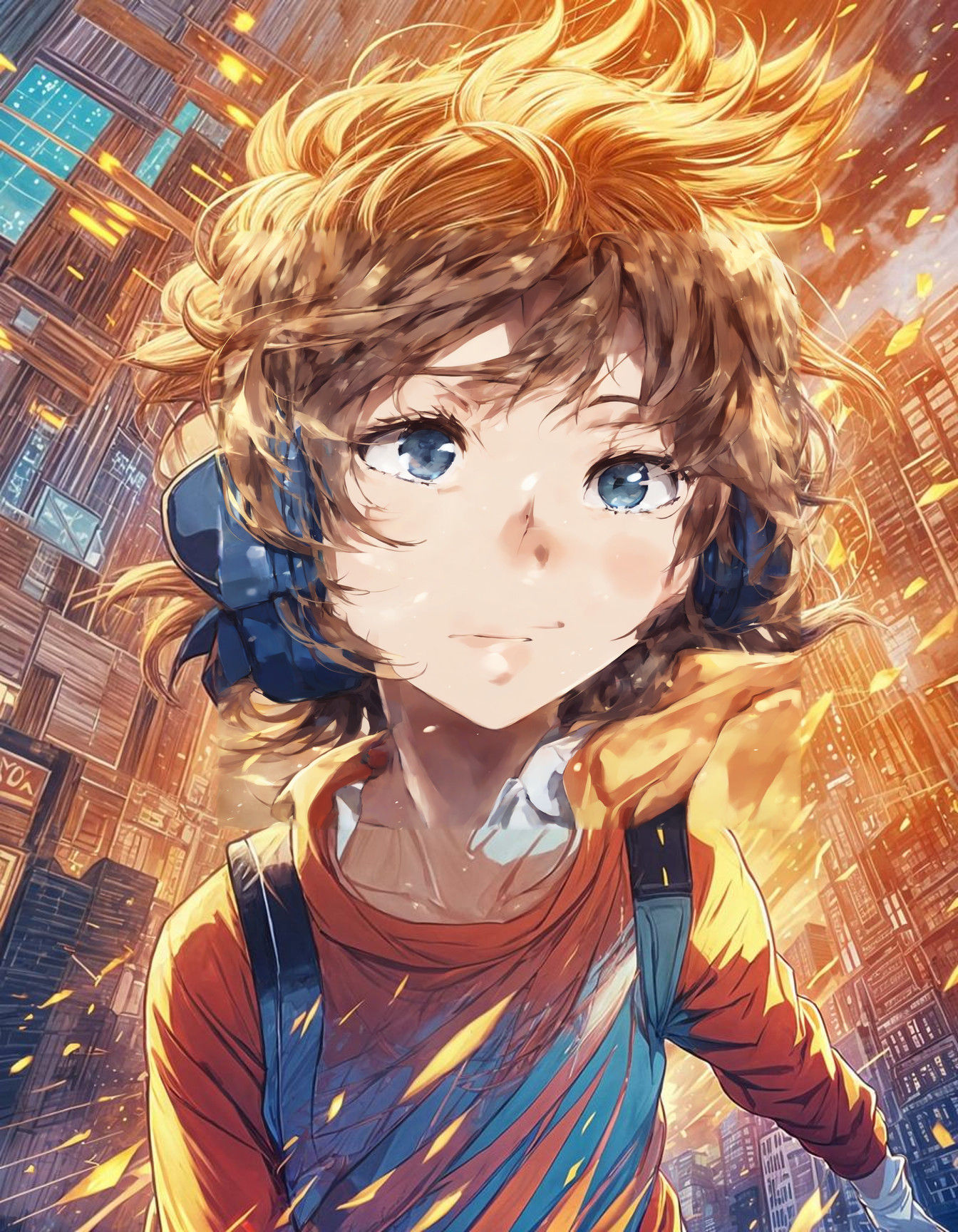 Dynamic Anime Runner in Motion