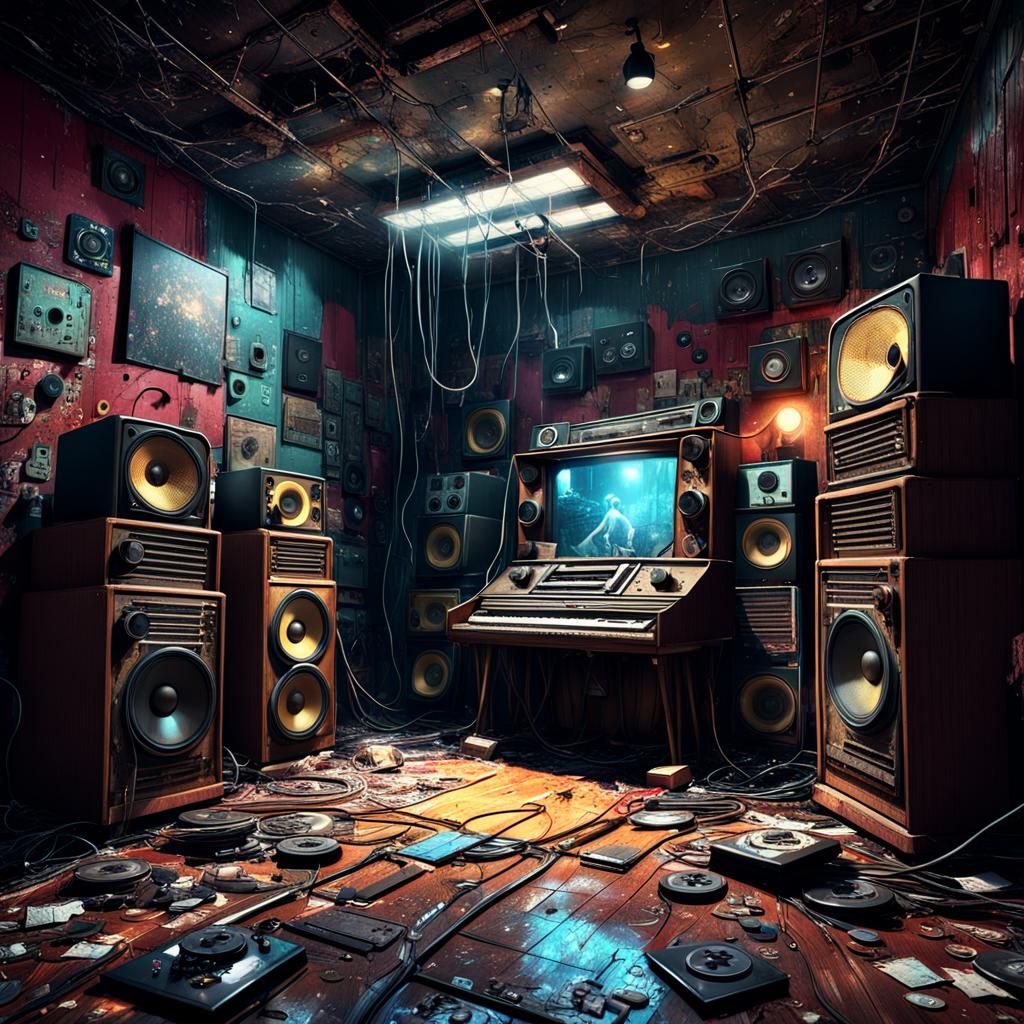Abandoned Radio Room: Detailed Matte Painting
