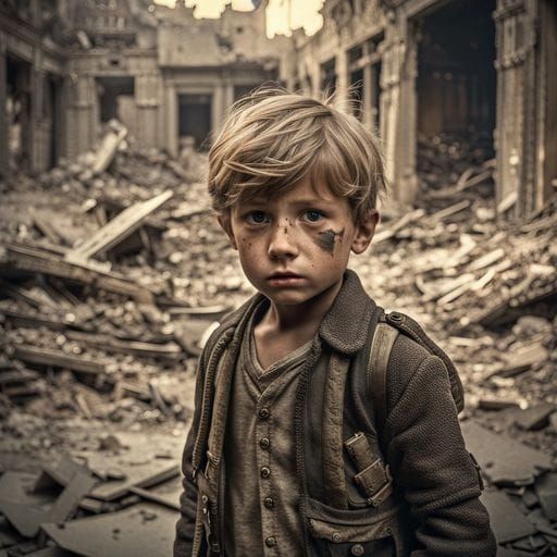 Devastated Home: A Scene of War and Loss