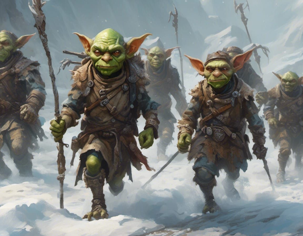 Running Goblin Scouts in Hyperreal Style