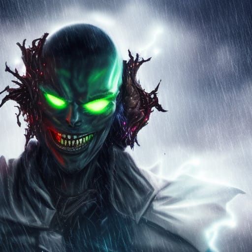 Evil Cyborg on Alien World in Hyperrealistic Style