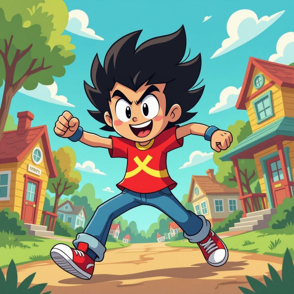 Cartoon Character in Cartoon Network Style