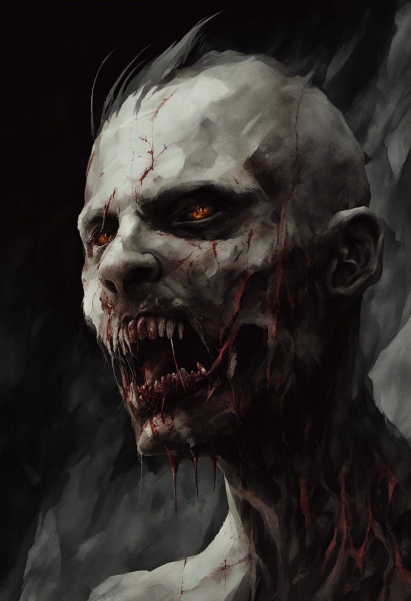 Fierce Scarred Revenant in Dark Cave