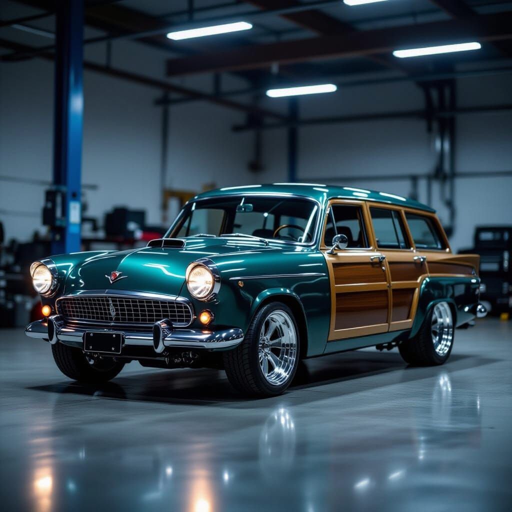 Modified 1965 Fiat 1800 Woodie Wagon Car Photography