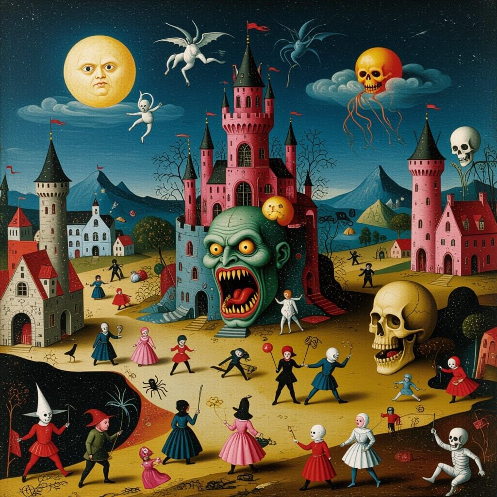 Hieronymus Bosch Inspired Nightmare World