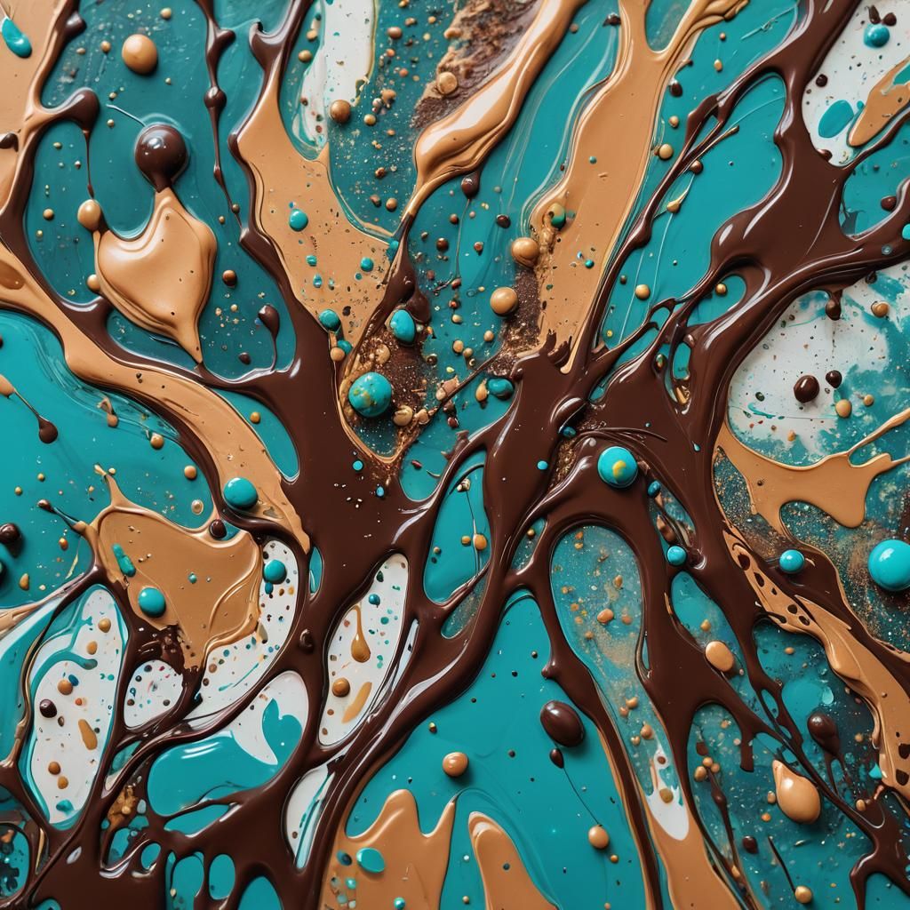 Exotic Chocolate Milk in Gouache Style