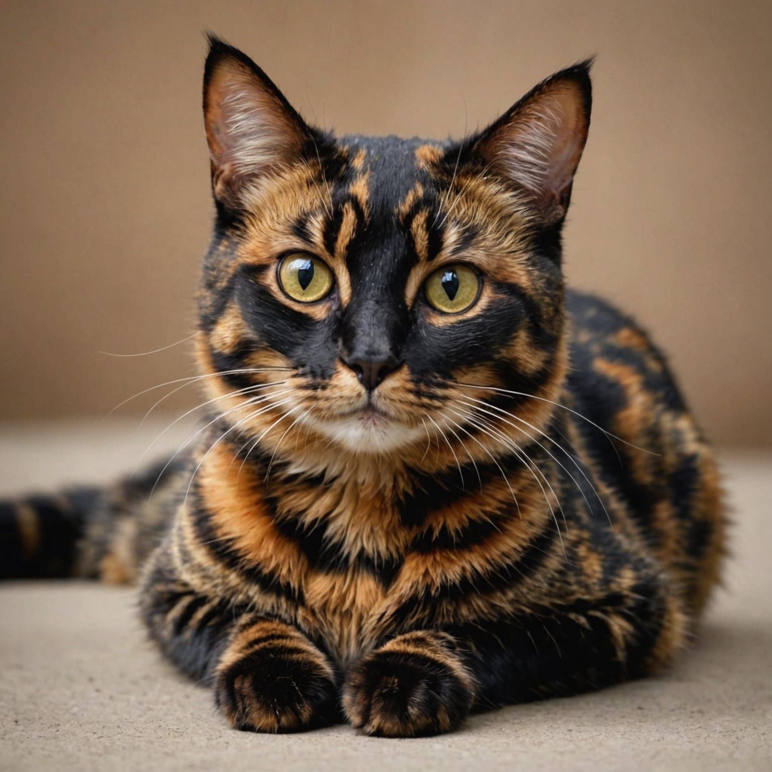 Beautiful Tortoiseshell Cat Portrait